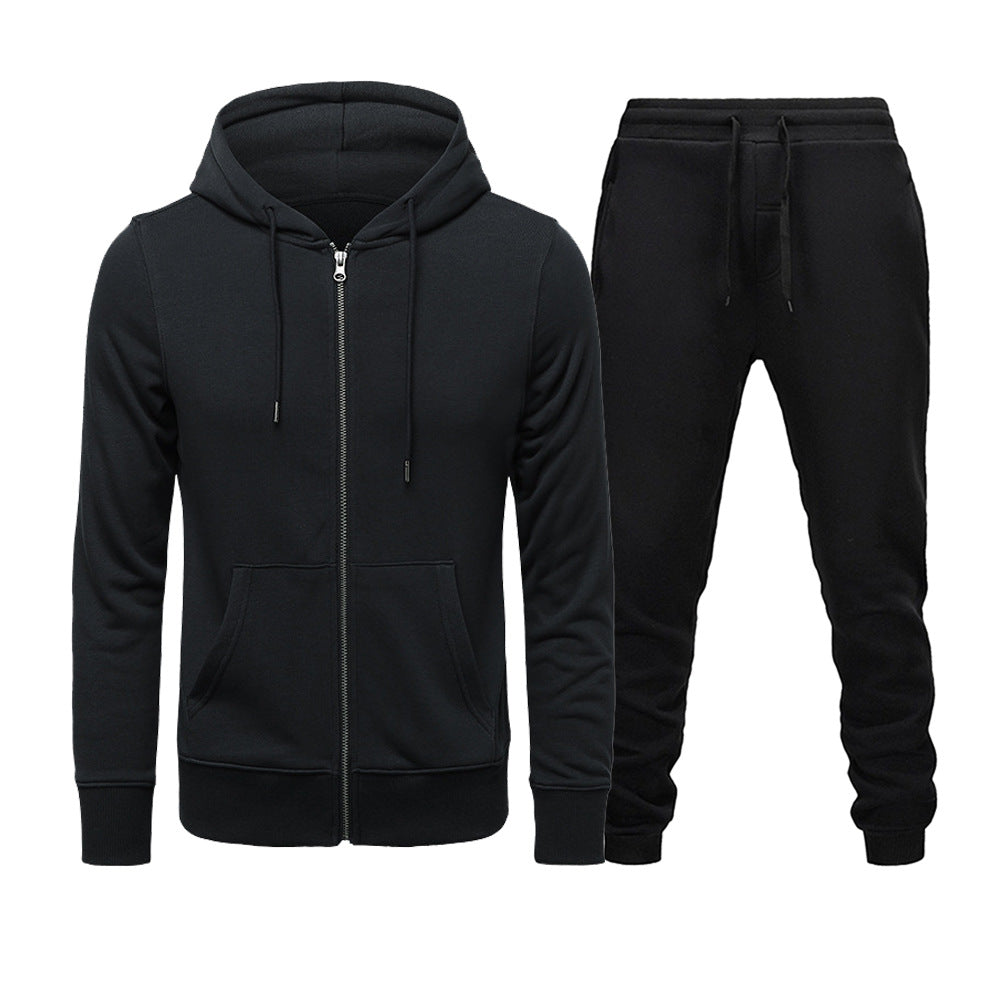 Herren Fleece Hoodie Jogginghose Set Sportlich Bequem - BerlinGlamour