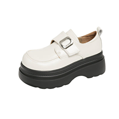 Damen Plateauschuhe Hoch mit Riemen und Dekoration