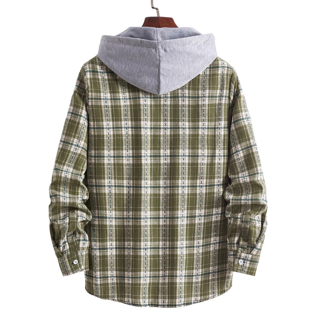 Herren Flanellhemden Kapuzenpullover Warm Modern