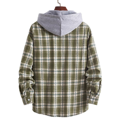 Herren Flanellhemden Kapuzenpullover Warm Modern