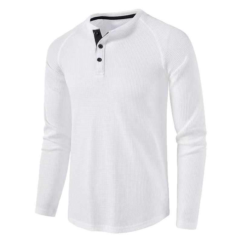 Herren Longsleeve Elegantes Hemd Mit Knöpfen Modern