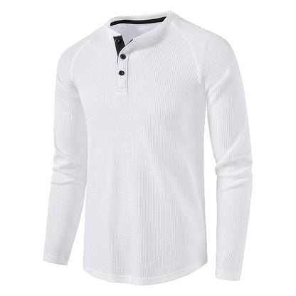 Herren Longsleeve Elegantes Hemd Mit Knöpfen Modern