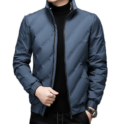 Herren Steppjacke Übergangsjacke Warm mit Hochkragen