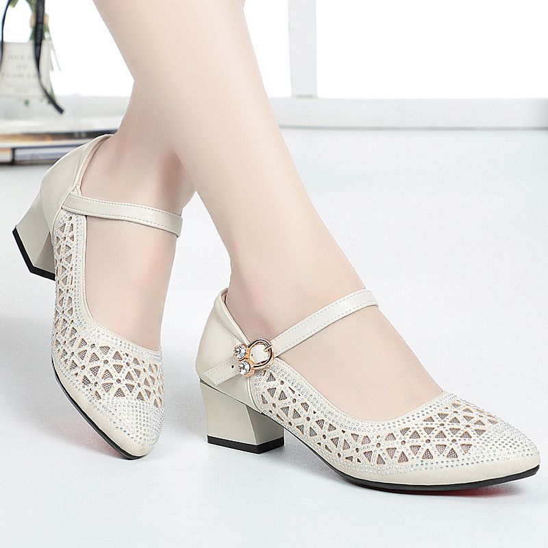 Damen Pumps Hochhackig Elegante Schuhe mit Riemen