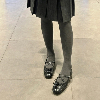 Damen Ballerinas Modisch Glitzernd mit Riemendesign