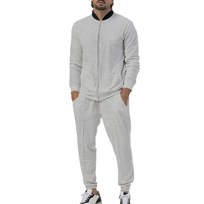 Herren Sportset Freizeitjacke mit Reißverschluss und Taschen - BerlinGlamour