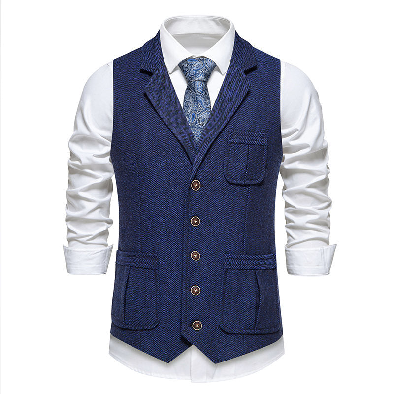 Herren Weste Modern Karomuster Elegante Herrenbekleidung
