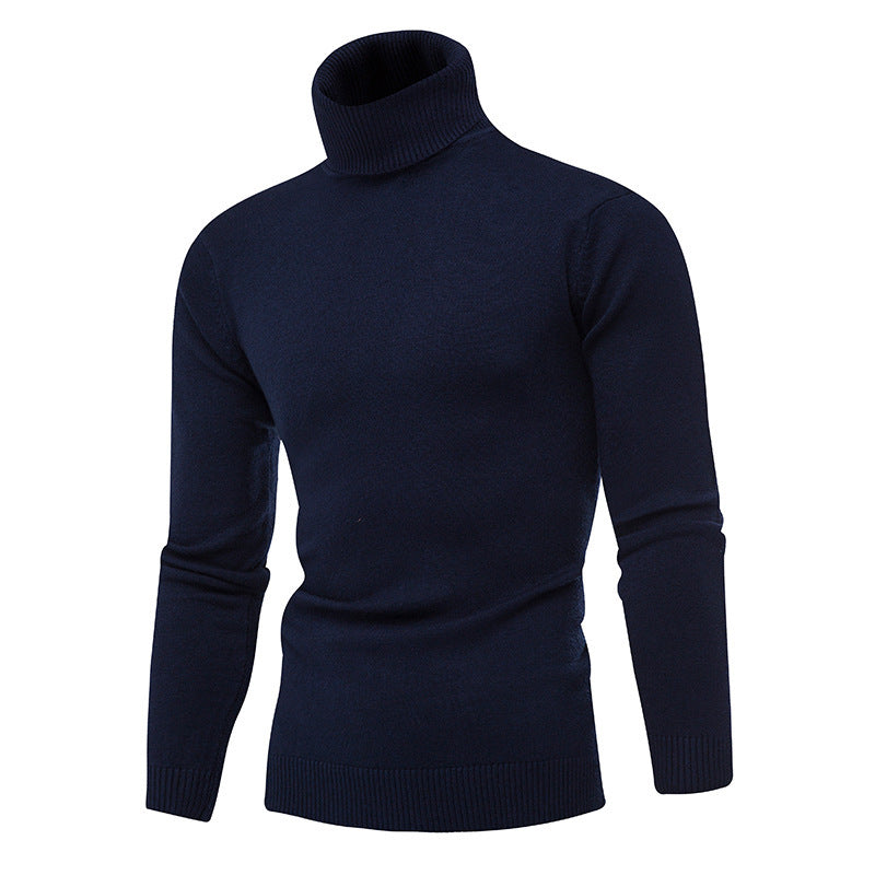 Herren Strickpullover Hochkragen Modern Glamour
