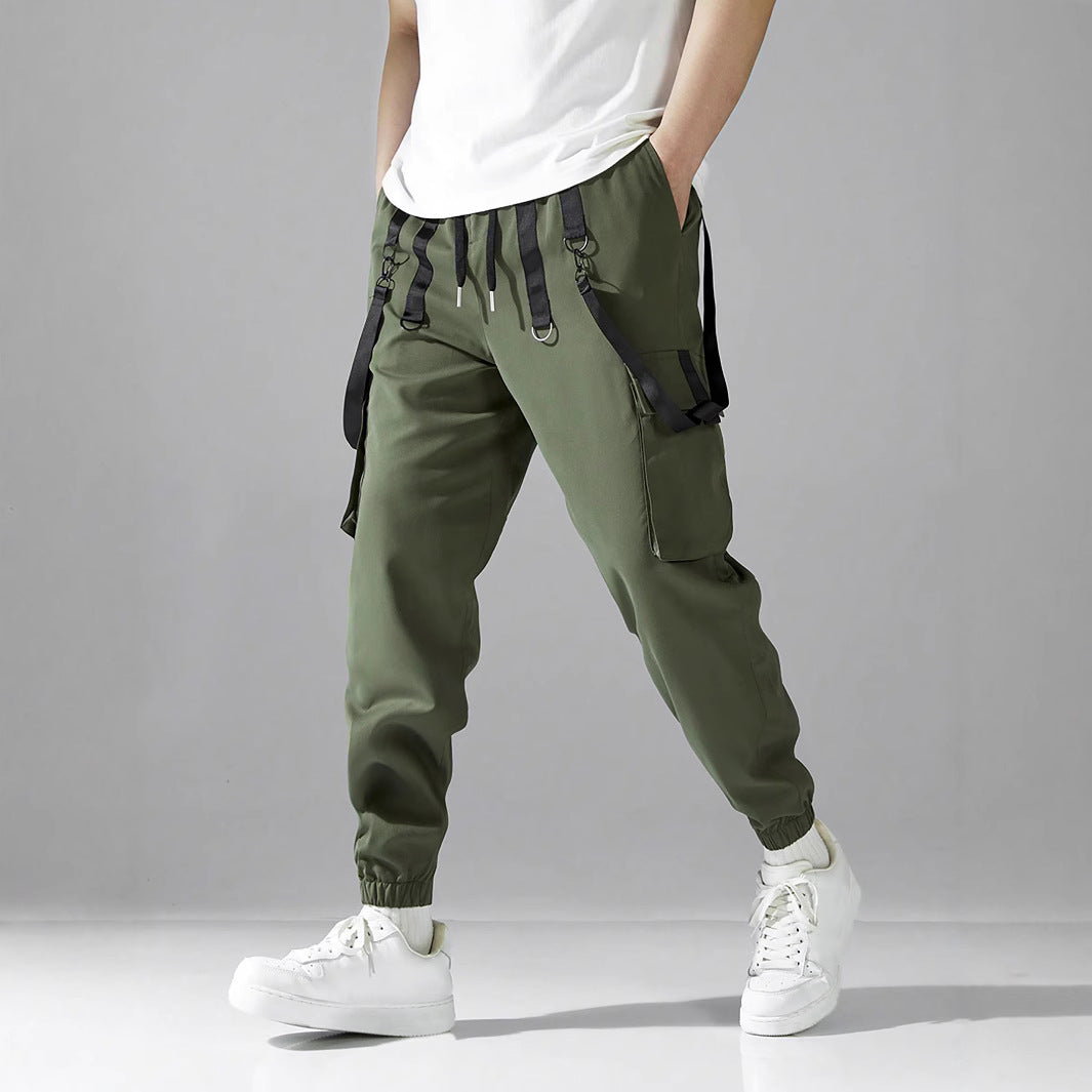 Bequeme Herren Cargo-Hose mit verstellbaren Trägern - BerlinGlamour