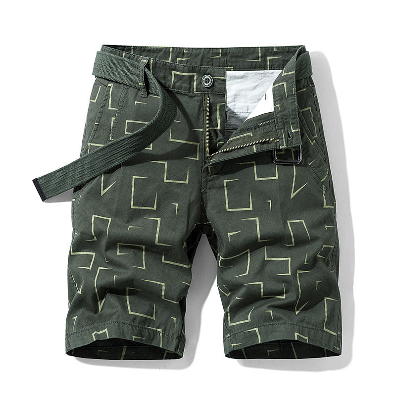 Herren Cargoshorts Elastisch Geometrisches Muster Modern