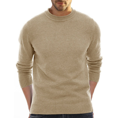 Herren Pullover Rundhals aus Baumwolle Weich Bequem - BerlinGlamour