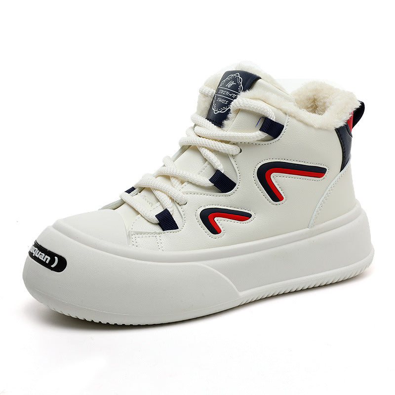 Damen Sneaker Hoch Flauschig Innenfutter Modisch
