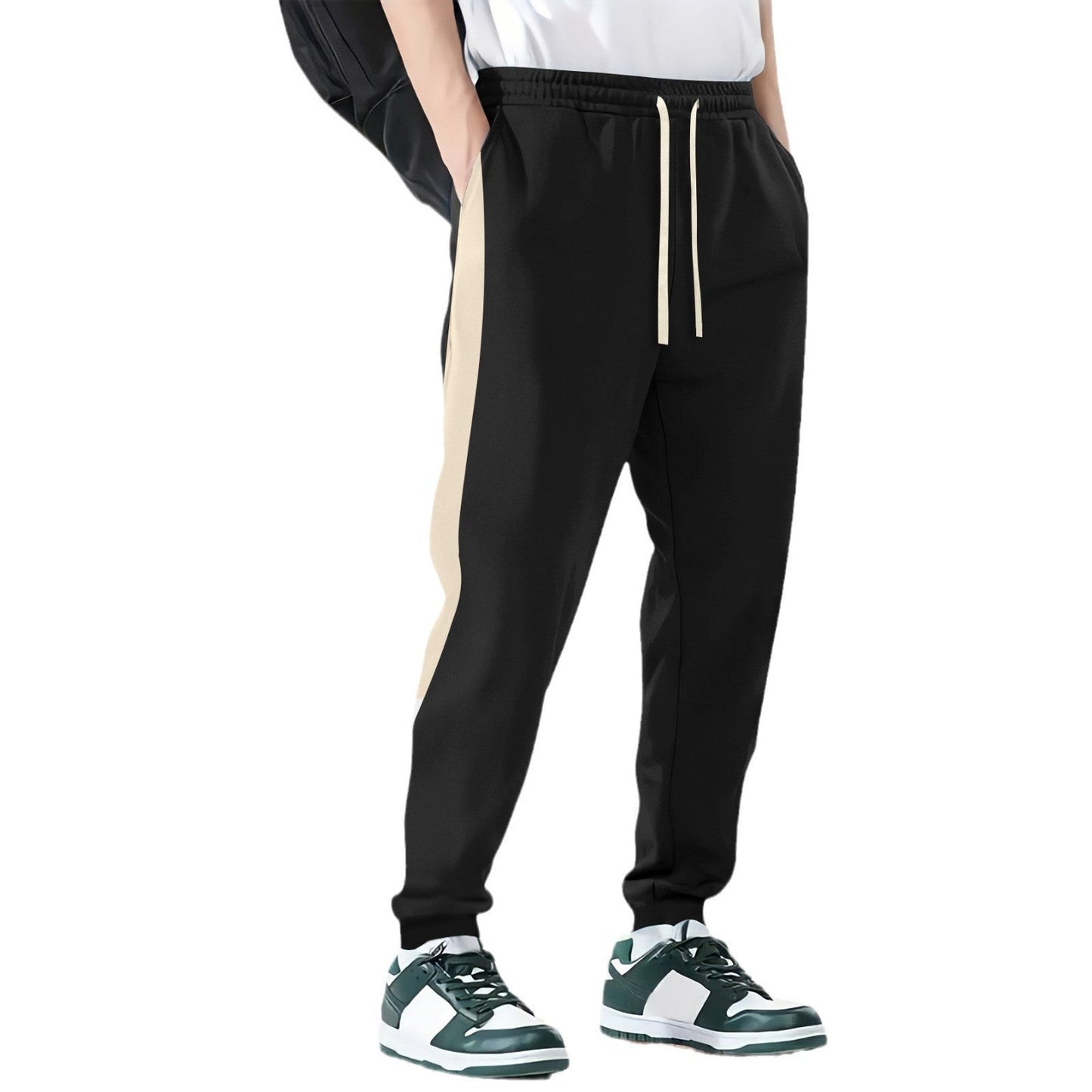 Herren Sportyhosen Freizeithose Mit Kontraststreifen
