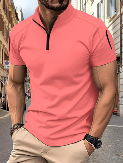 Funktions-T-Shirt Herren mit Reißverschluss Sportlich Modern