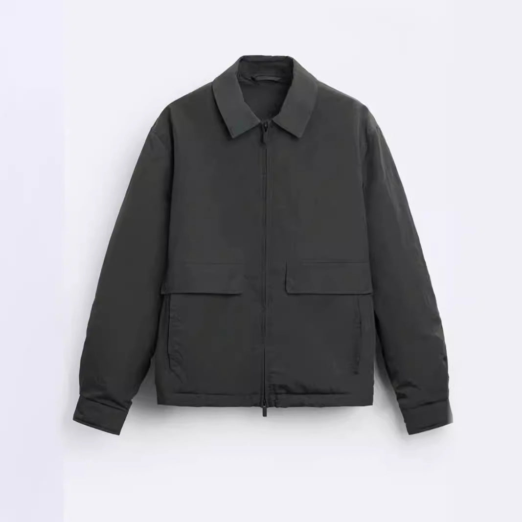 Herren Jacke Lässig Modern mit Taschen