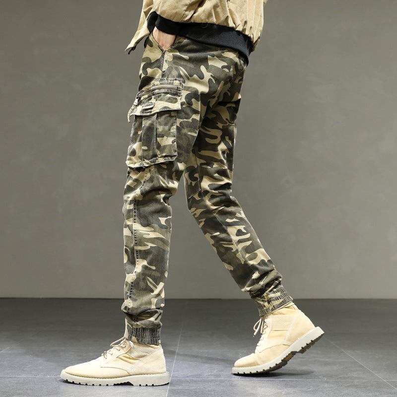 Herren Cargohose Bequem Elastisch Mit Taschen