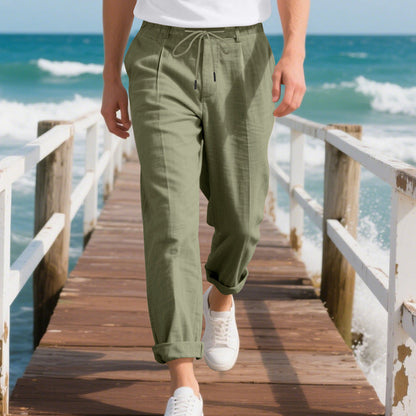 Herren Freizeithose Leicht Elastisch Mit Kordelzug