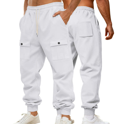 Herren Jogginghose Cargo Bequem Elastisch Funktionale Taschen