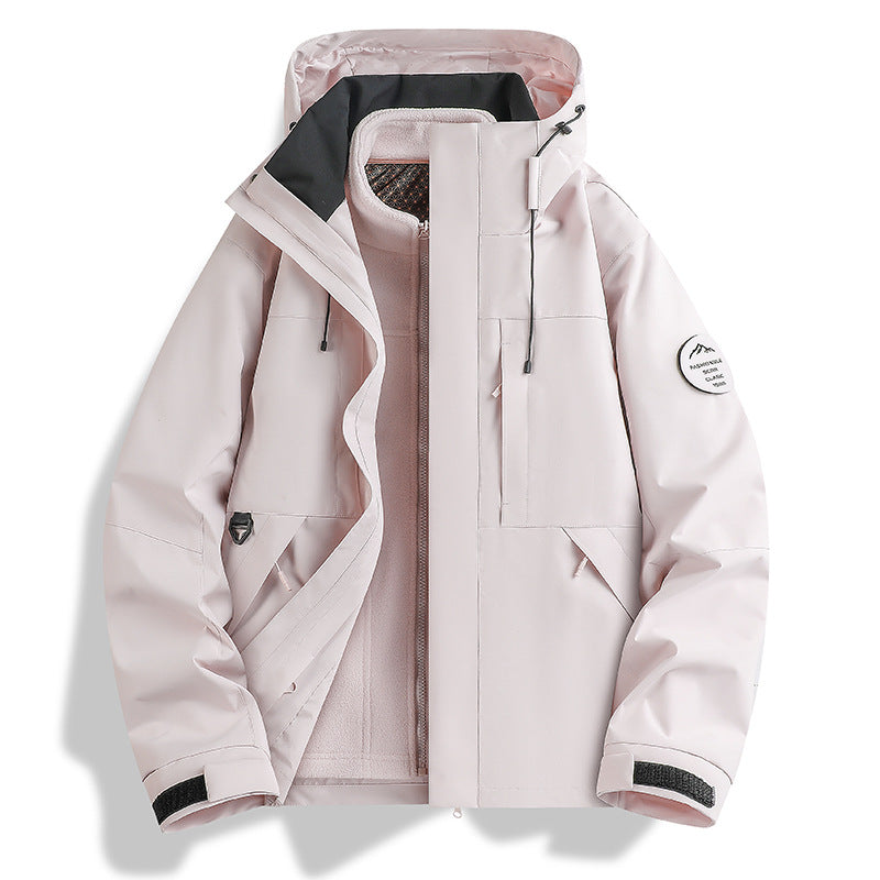 Herren Outdoorjacke Wasserdicht Verstellbares Kapuzen Design