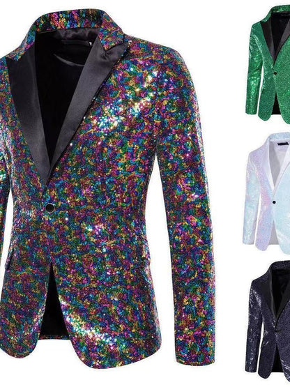 Eleganter Herren Blazer Pailletten Modern Abendgarderobe - BerlinGlamour