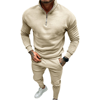 Herren Sportset Sweatshirt Jogginghose mit Reißverschluss Sportlich