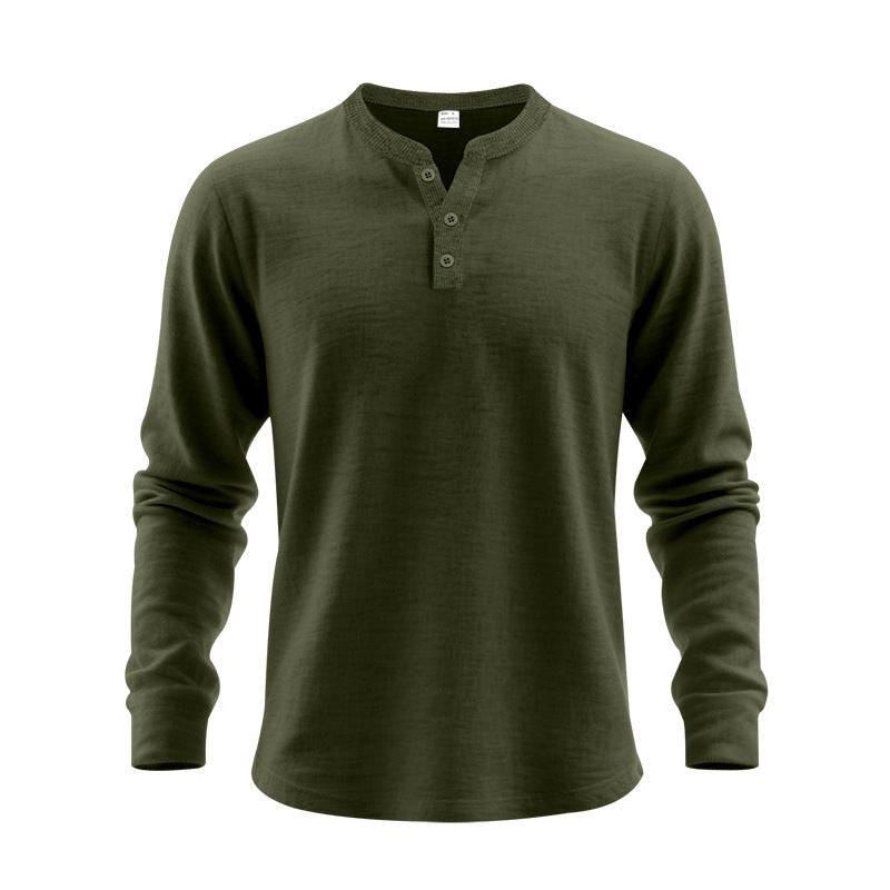 Herren Langarm-Shirt Weich Baumwolle Komfort