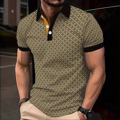 Herren Poloshirt mit Kontrastdetails Modern Strukturiert - BerlinGlamour