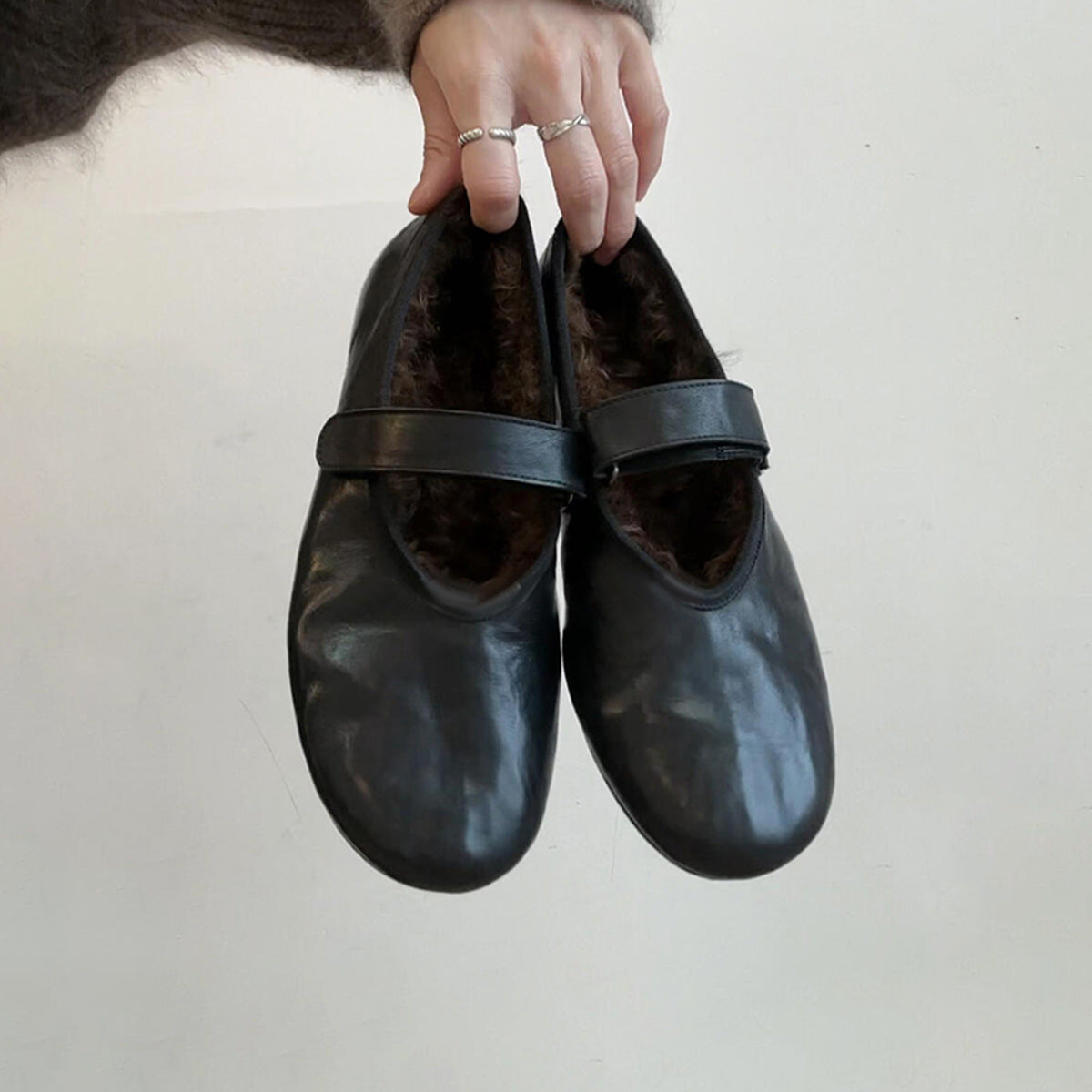 Damen Mokassins Elegant Riemen Weich Innenfutter