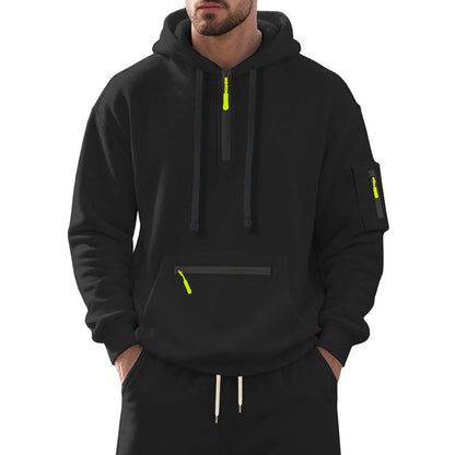 Herren Hoodie Sportlich mit Reißverschluss Funktionsjacke