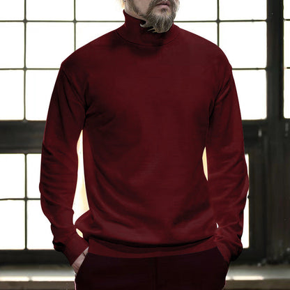 Herren Rollkragenpullover atmungsaktiv Baumwolle Komfort - BerlinGlamour