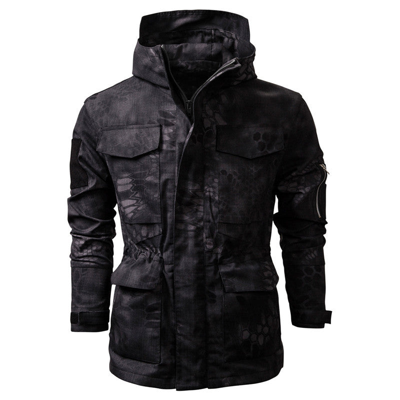 Herren Camouflage Jacke Outdoor Funktionsjacke mit Taschen