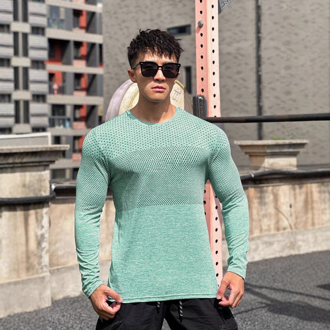 Herren Trainingsshirt Langarm Atmungsaktiv Feuchtigkeitstransport - BerlinGlamour