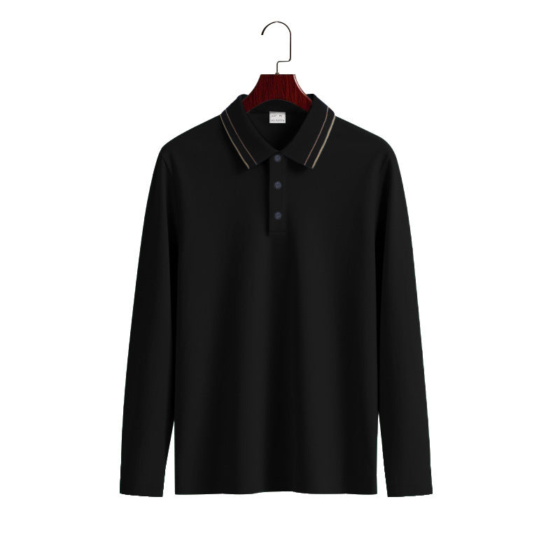Herren Poloshirt Langarm Weich Baumwolle Berlin