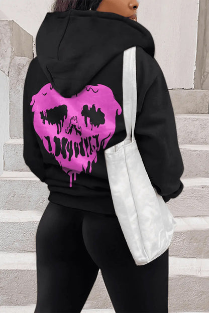 Männer Kapuzenpullover Totenkopf Design Trendy Streetwear