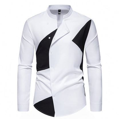 Herren Hemd Moderne Asymmetrisch Knopfdesign Elegant