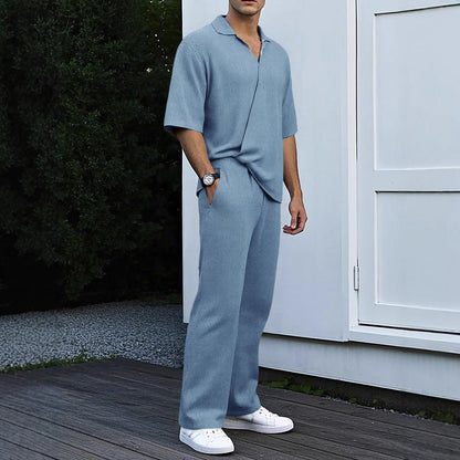 Herren Freizeit-Set V-Ausschnitt Elastisch Bequem