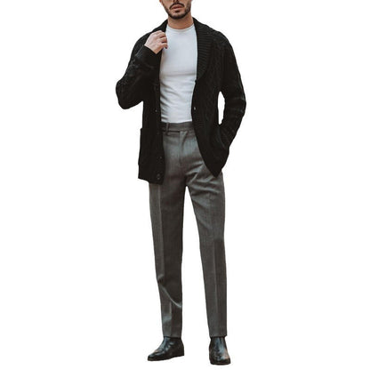 Herren Strickcardigan Gemütlich V-Ausschnitt Knöpfe