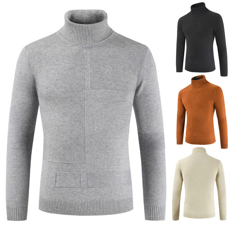 Herren Rollkragenpullover Weich Modern Strick