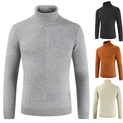 Herren Rollkragenpullover Weich Modern Strick
