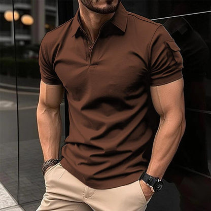 Herren Poloshirt Sportlich Funktionale Ärmel Modern