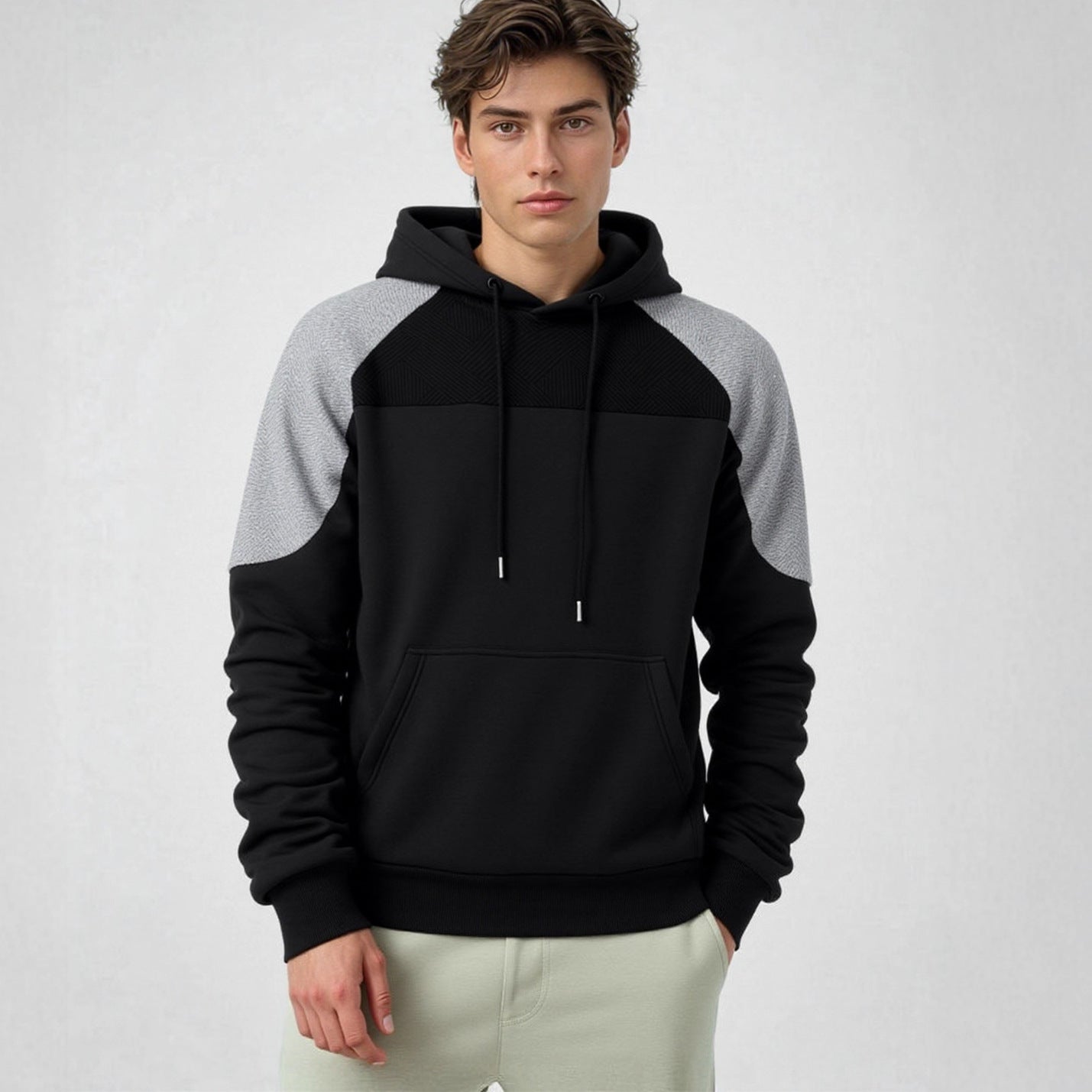 Herren Kapuzenpullover Sportlich Modern mit Kängurutasche - BerlinGlamour
