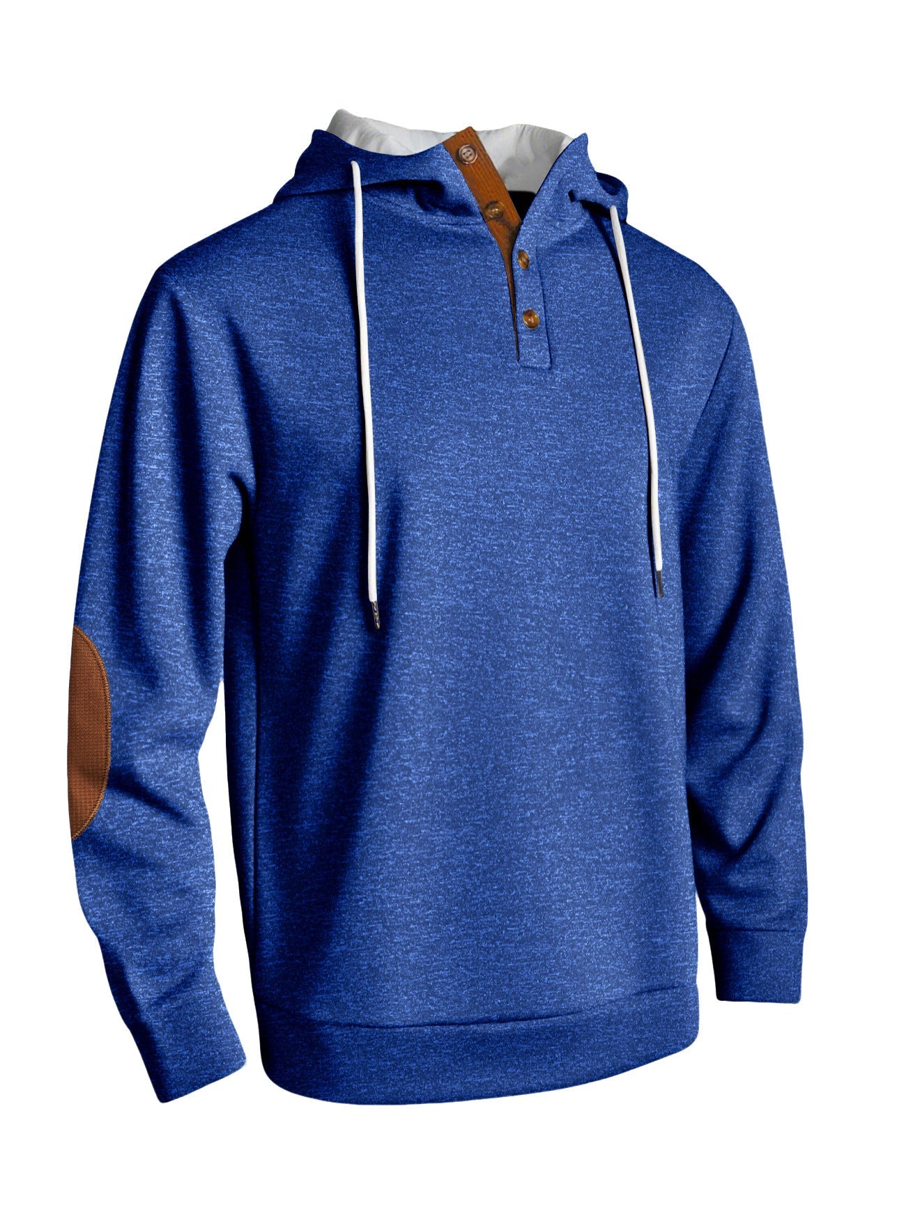Herren Kapuzenpullover Modern mit Knöpfen und Verstärkung