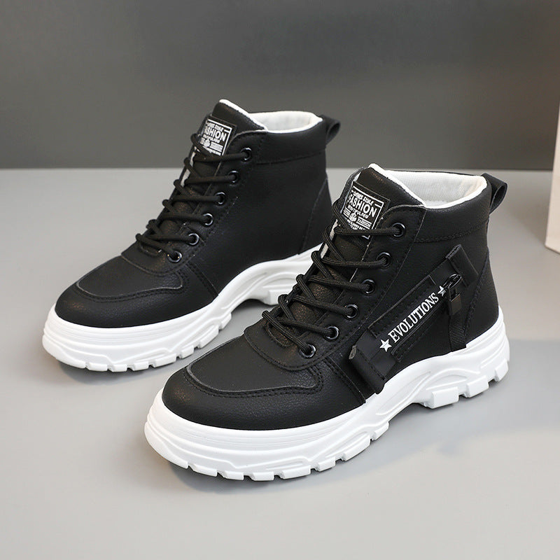 Damen Sneaker Hoch Schaft Robust Sohle Modisch