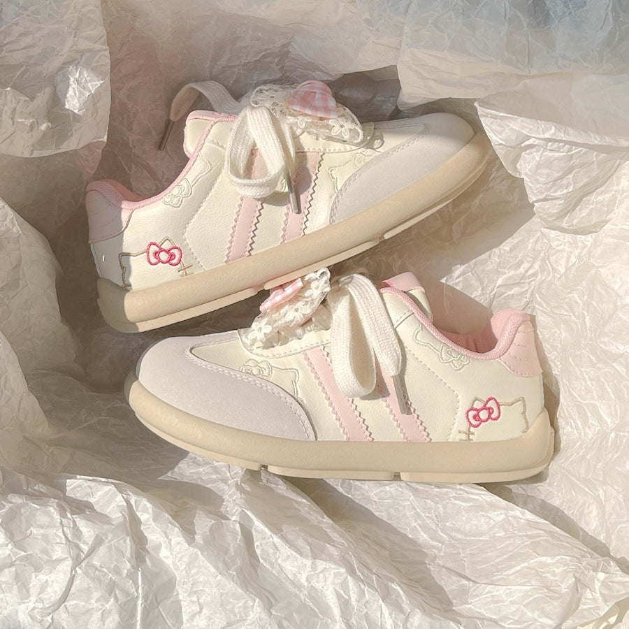 Damen Sneaker Atmungsaktiv mit Schleifen Damen Sportschuh