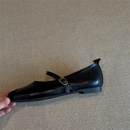 Damen Ballerinas Bequem Elegant Riemenverschluss