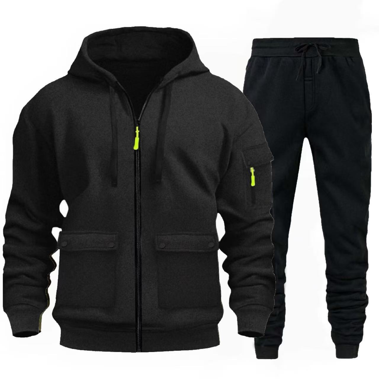 Herren Sportjacke Jogginganzug Mit Taschen