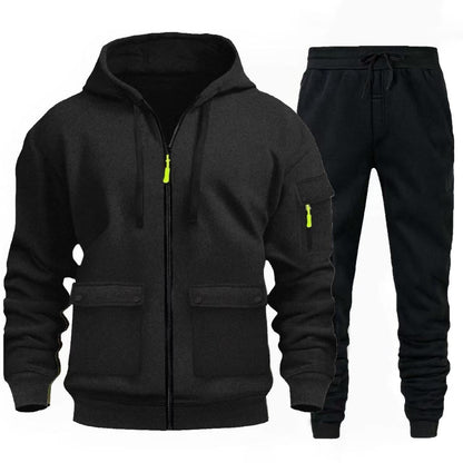 Herren Sportjacke Jogginganzug Mit Taschen