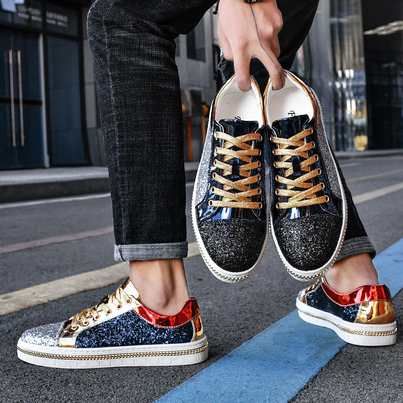 Damen Sneaker Glitzernd Hochwertig Mode Schuhe