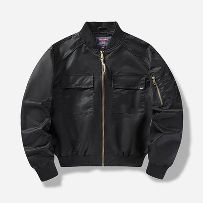 Berlin-Glamour-Bomberjacke mit Taschen und modernem Design