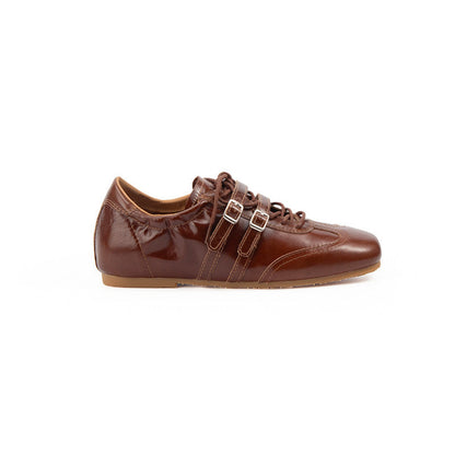 Damen Sneaker Modisch Weich mit Dekorriemen